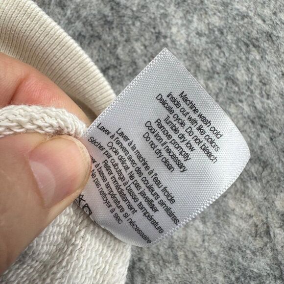 Veronica Beard Siedel Zip-Up Jacket Sweatshirt Size L Ecru Puff Sleeve - Picture 13 of 15